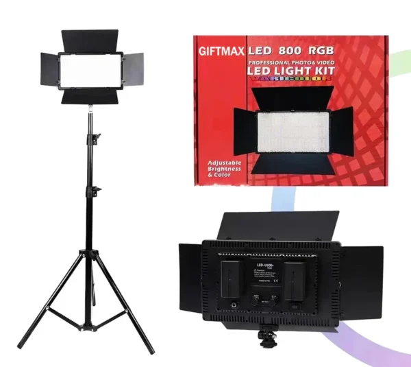 Panneau LED RGB 50W – Éclairage Pro pour Vidéo, Photo et Streaming | Température réglable 3200K-6500K