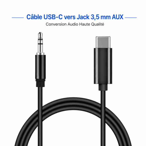 Adaptateur USB-C vers Jack 3.5 mm Plustar