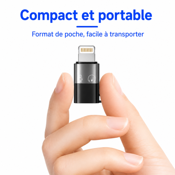 Adaptateur OTG USB-C femelle vers Lightning mâle
