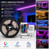 Bande lumineuse LED RGB 5 mètres avec télécommande pour décoration intérieure
