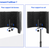 Filtre acoustique anti écho pour microphone podcast et streaming