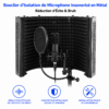 Bouclier anti bruit avec mousse acoustique haute densité pour micro studio