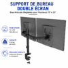 Support de bureau pour double écran avec bras articulés