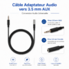 Adaptateur audio Type-C vers Jack pour smartphone