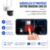 Caméra extérieure sans Wi-Fi avec panneau solaire