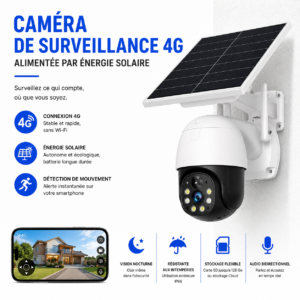 Caméra de sécurité 4G autonome pour extérieur