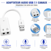 Adaptateur audio USB Plug and Play pour gaming et streaming
