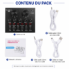 Carte son externe compatible smartphone PC microphone et casque