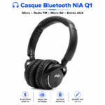 Casque Bluetooth NIA Q1 avec radio FM