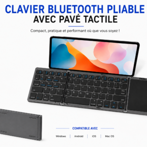 Clavier Bluetooth pliable avec pavé tactile intégré