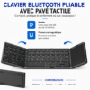 Clavier pliable compact avec trackpad