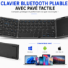 Clavier Bluetooth pour tablette et smartphone