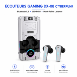 Écouteurs Gaming DX-08 Cyberpunk Bluetooth 5.3