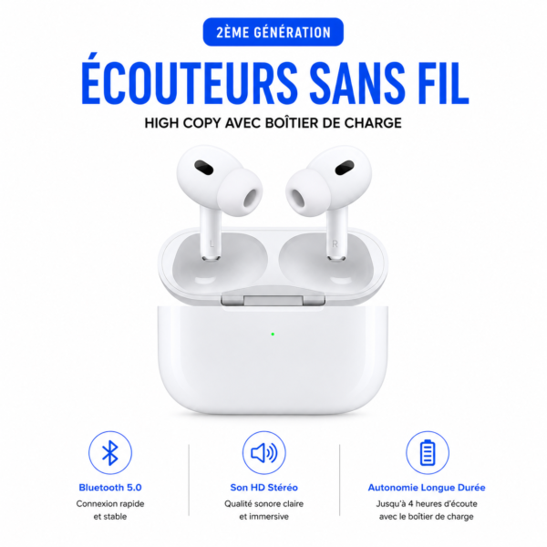 Écouteurs Bluetooth High Copy pour Android et iPhone