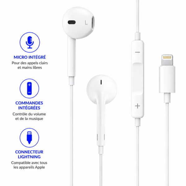 Écouteurs Lightning pour iPhone