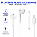 Casque filaire iPhone avec commandes intégrées