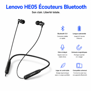 Lenovo HE05 Bluetooth 5.0 tour de cou