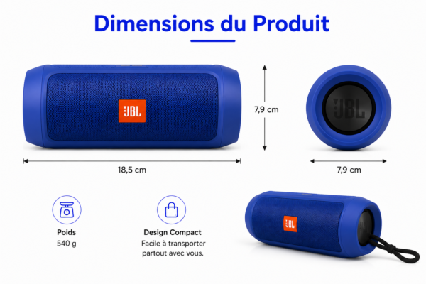 JBL Charge 2 avec batterie 6000 mAh