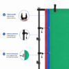 Support de fonds studio avec fonds vert blanc et noir pour photographie