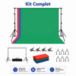 Kit fond vert chromakey pour YouTube TikTok et streaming professionnel