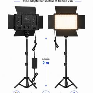Lampe LED professionnelle pour photo et vidéo