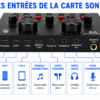 Microphone condensateur BM-800 avec carte son V8 multifonction