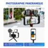 Kit streaming professionnel avec trépied réglable et projecteur LED