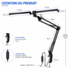 Lampe LED anti-fatigue pour bureau, étude et télétravail