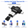 Lecteur Micro SD compatible Samsung et Huawei