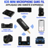 Mini micro cravate K35 Plug and Play pour TikTok et YouTube