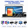 Système microphone sans fil portable pour YouTube TikTok Instagram et Facebook.