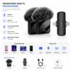 Kit microphone cravate sans fil pour vlog streaming interview et création de contenu.