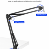 Support microphone universel en métal