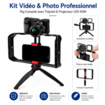 Projecteur LED haute luminosité pour vidéo et photographie