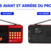 Radio FM Bluetooth avec USB et carte TF