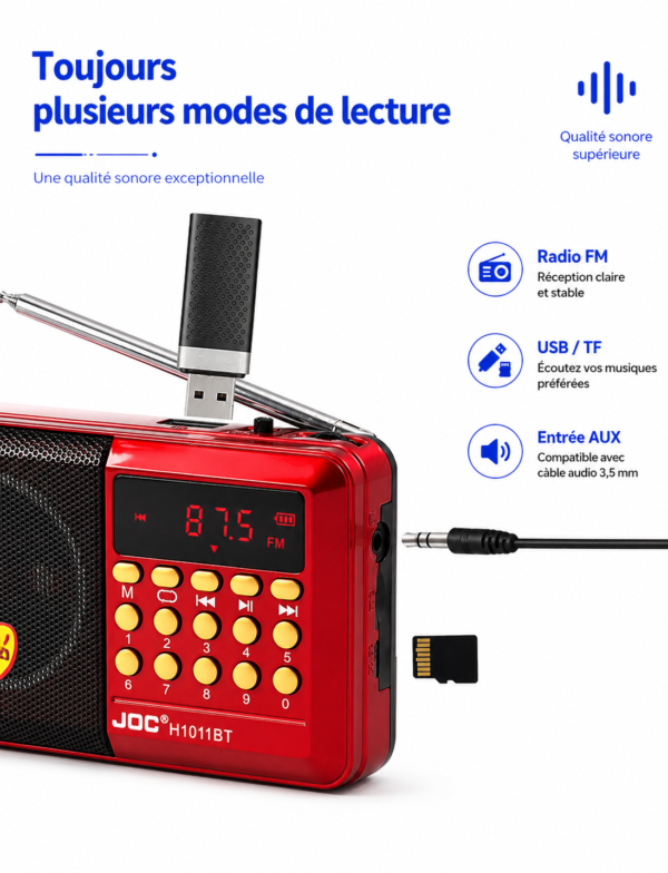 Radio DSP rechargeable avec batterie BL-5C