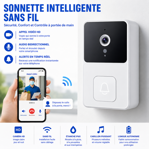 Carillon électronique sans fil pour maison