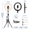 ring light led avec support smartphone