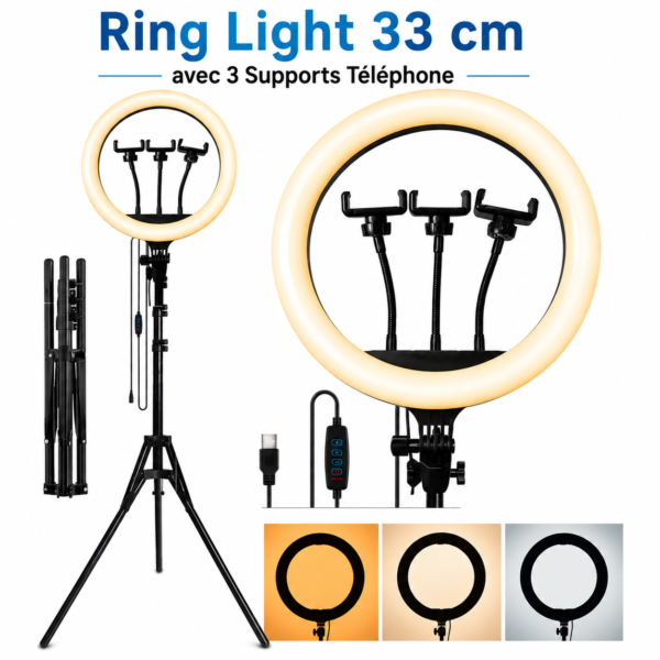 ring light led 36 cm pour livestreaming
