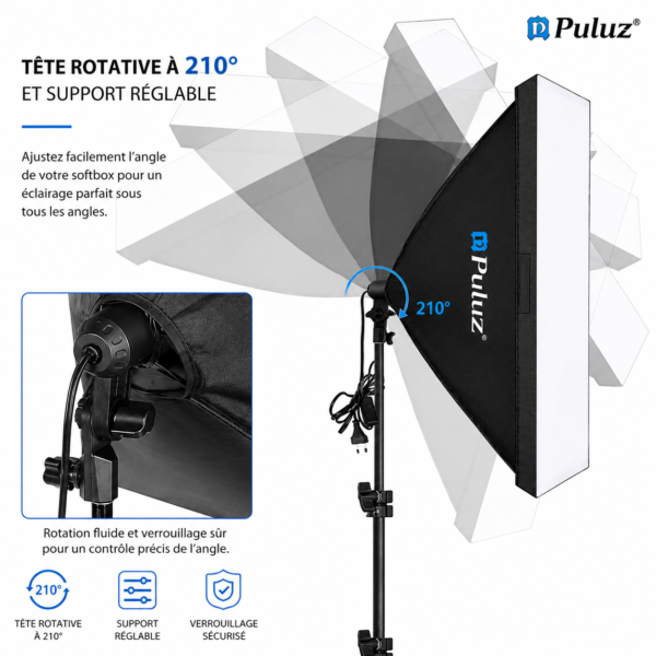 kit éclairage studio Puluz pour YouTube TikTok