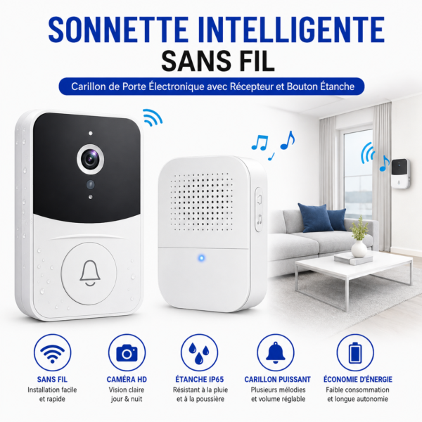 Bouton de sonnette étanche longue portée