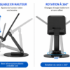 Support réglable pour smartphone et tablette compatible iPhone et Android