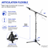 Pied micro robuste pour chant et podcast