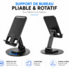 Support de bureau en aluminium pour téléphone et iPad