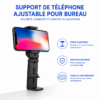 Support smartphone avec pince de fixation pour bureau et lit