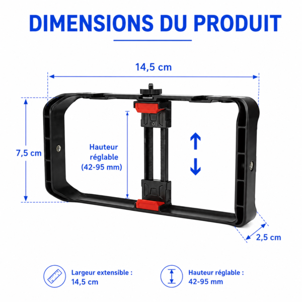Trépied smartphone JMARY MT-33 pour vlogging
