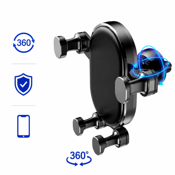 Porte téléphone voiture compatible Android et iPhone