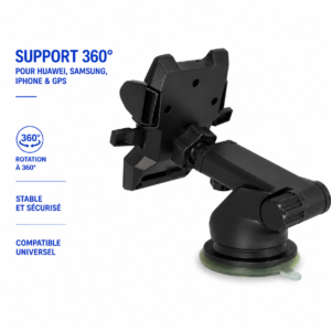 Support téléphone pour pare-brise compatible Android et iPhone