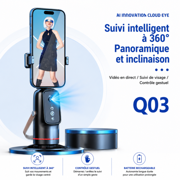 Apai Genie support rotatif 360° pour création de contenu vidéo
