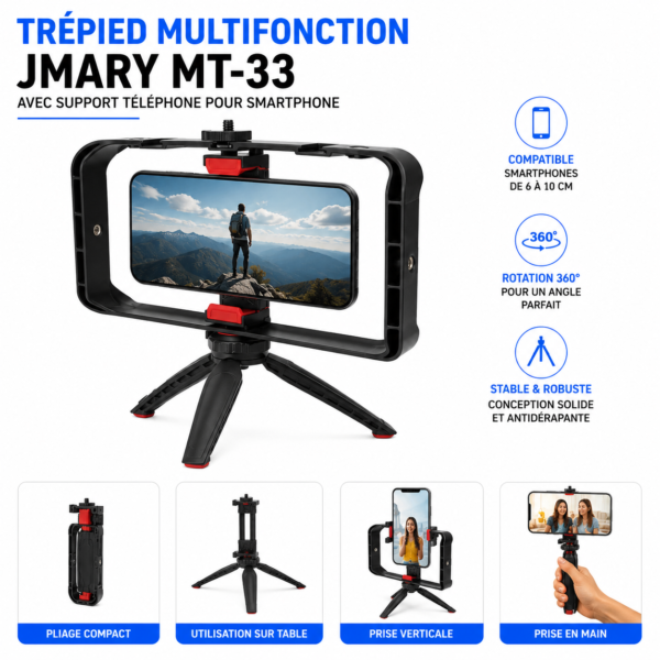 Support téléphone pour vidéos et streaming